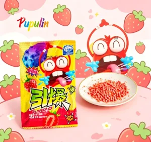 OEM ODM Strawberry Flavor Mini Chewy Candy Factory Directly Sold Popping Sweets in Small Package Sour Candy