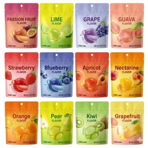 OEM Peeled Sweet Soft Candy Gummies Fruit Peelable Jelly Gummy Candy and Sweet