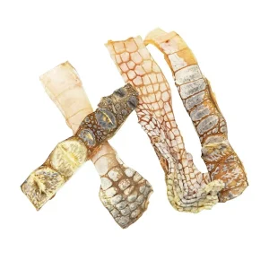 OEM Premium Natural Dried Crocodile Skin Dog Treats High Protein Hypoallergenic Dental Chews Dehydrated Pet Snacks