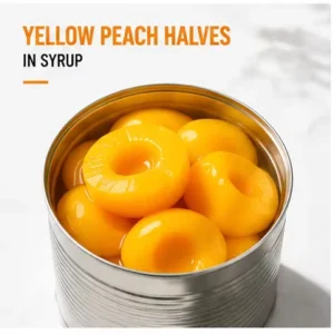 OEM Private Label 850g Customized Canned Peach Slices in Heavy Syrup BPA Free Industrial Confectionery ISO HALAL