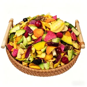 OEM Private Label Bulk Grain Free Natural 13 Mixed Flavors Freeze Dried Fruit & Veggie Crisps Cat Snacks Dog Treats