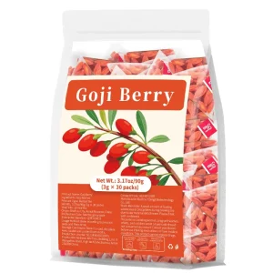 OEM Private Label GMP ISO New Crop Chinese Dried Goji Berry Tea Red Wolfberry Fruit Customized Package