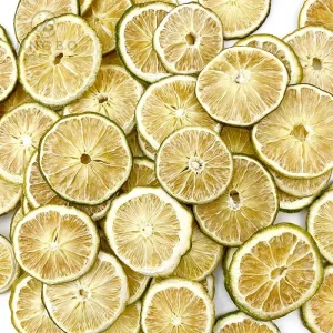 OEM Private Label Organic Dried Lime Sour Sweet Taste Preserved Green Lemon Slice Healthy Fruit Tea China Bulk