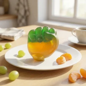 OEM Private Label Rock Paper Scissors Hand Shaped Gummy Customized Fruit Flavored Novelty Gummy Candy Factory