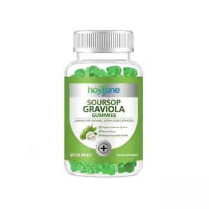 OEM Private Label Soursop Graviola Gummies 2000mg Organic Extract 10:1 Vitamin C Zinc Immune Support Adult Vegan Low Sugar Gummy