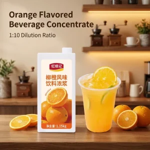 Orange Fruit Flavor Syrup Orange Juice Concentrate 1.15kg for Bubble Tea Milk Tea Smoothie Shave Ice Drinks Raw Material