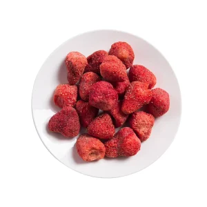Organic 1kg Bulk Factory Freeze Dried Whole Strawberries Ready to Eat Sweet Hard Snack Fruit Snacks