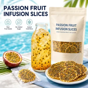 Organic Freeze Dried Aromatic Tropical Passionfruit Slices No Added Sulfur Halal Kosher Detox Infused Water Garnish