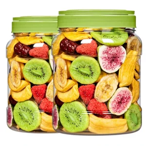 Organic Freeze Dried Mango Slices Figs Sweet Preserved Fruit Snacks Block Shape Can Tinned Packaging Bulk Options
