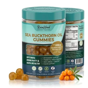 Organic Sea Buckthorn Oil Omega 7 Gummy Private Label Vitamin C A E Gummies