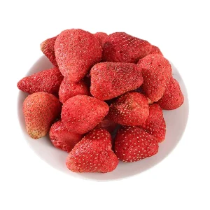 Organic Whole Freeze Dried Strawberries Sweet Preserved Fruit in Bulk Vacuum Packaged Snack with FD Drying Process