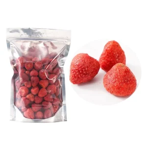 Organic Whole Strawberries GMO Free Freeze Dried Sweet Bulk Vacuum Pack Preserved Fruit Snack 18 Month Shelf Life Made Shandong