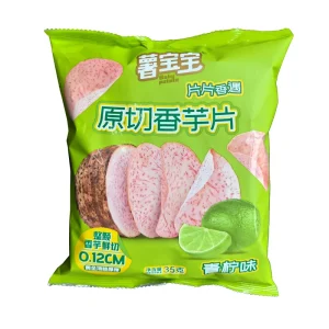 Original Cut Fragrant Taro Slices Puffed Snacks Baby Potato Taro Chips 35 g Lime Flavor