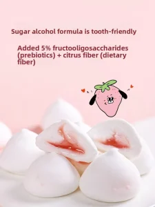 Outer Layer Is Light Airy and Chewy Marshmallow Fluffy Bouncy Mouthfeel Soft and Easy to Chew for Both Kids and Adults