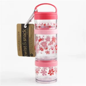 PINK FLOWERS TWIST & SNACK STACKER