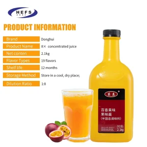 Passion Fruit Flavored Concentrated Juice 2.1kg Commercial Milk Tea Raw Material Beverage Store Concentrated Liquid