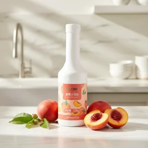 Peach Juice Concentrate for Bubble Tea and Beverage Shop Sweet Fruity Peach Syrup for Drinks