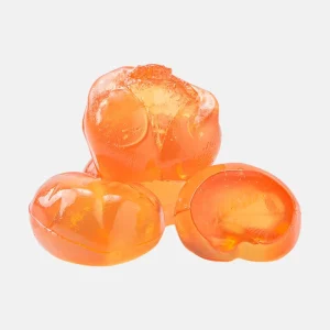 Peeled Fruit Jelly Candy Fruity Flavored Lychee Peach Mango Grape in Bulk Bag