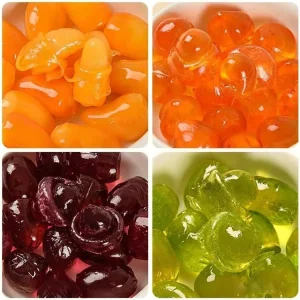 Peeled Mango 3D Gummy Candy Custom Private Label Fruity Flavor Party Candy Bag Multi Colored Individual Small Pieces
