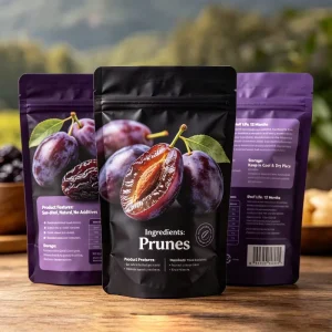 Pitted Dried Prunes Natural Fiber Dried Plums Stand Up Pouch Resealable Healthy Dried Fruit Snack