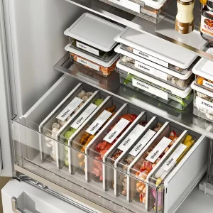 Plastic Food Grade Refrigerator Freezer Sealed Storage Box Portable Home Kitchen Fruit Vegetable Organizer