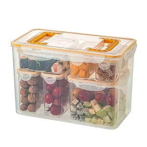 Portable Plastic Fruit Storage Box Multi Size Lunch Box for Outdoor Dining and Kitchen Use for Picnics and Food Storage