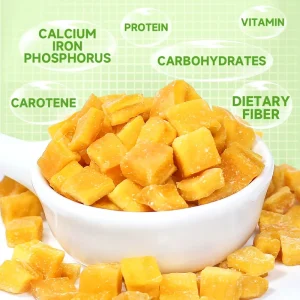Premium Dried Mango Cubes Vacuum Pack 500g Naturally Sweet Preservative Free for Healthy Snacks and Baking