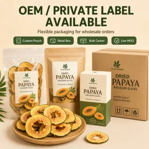 Premium Enzyme Rich 100% Raw AD Dried Papaya Slices Skin Care Tea Garnish Healthy Instant Infusion Water Bulk Pack