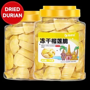 Premium Freeze Dried Durian 100% Pure Fruit Intense Aroma Ready to Eat Snack