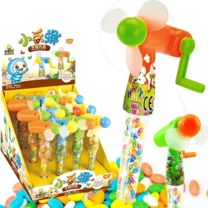 Premium Handheld Candy Filled Fan Toys With Sweet Halal Candies Summer Fun for Confectionery Retailers