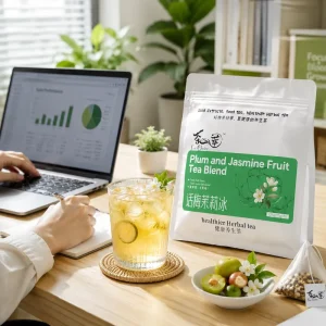 Premium Organic Plum Jasmine Fruit Tea 25g Bagged Tea Cafe Supply 1000ml Cold Brew Refreshing Caffeine Free