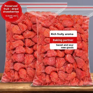 Preserved Strawberry Dried Fruit Snack Sweet Sour Chewy Whole Pieces 10kg Carton Ready to Eat Baking Dessert Use Zhenhaoqia