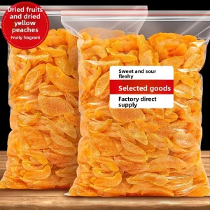 Preserved Yellow Peach Dried Candied Snack Pieces Sweet and Sour Flavor High Quality Baked Dried Fruit Snack