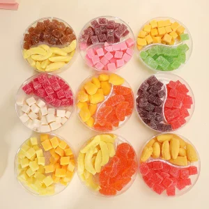 Private Label Small Square Chewy Gummy Candy Durian Mixed Flavors OEM ODM Custom Bulk Factory Direct Manufacturer