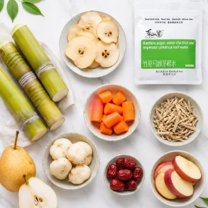 Private Label Sweet Pear Carrot Apple Date 12 Bags Cold Hot Brew Imperata Root Sugarcane Water Chestnut Health Tea