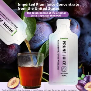 Prune Weight Loss Slimming Drink with Fruit & Vegetable Enzymes for After Meal Digestion Boxed Packaging for Adults