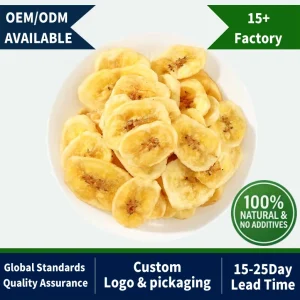 Pure Natural FD Fruit for Baby Food Fried VF Crispy Dried Banana Chips Freeze Dried Ingredients for Bakery Dried Fruit