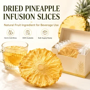 Pure Natural No Additives FD Dried Fruit Rings Baking Tea Blend Healthy Drinks Fruit Infusion Bulk Premium Pineapple