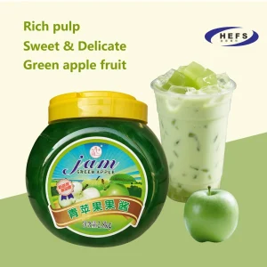 Quality Healthy Green Apple Jam Premium Natural Fruit Preserves 2.7kg Bulk Drum for Bubble Tea Smoothies Bakery Use