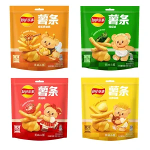 Real Crispy French Fries Potato Chips Original Tomato Seaweed Butter Flavor 90g