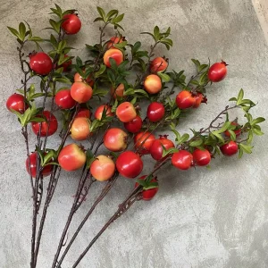 Real Touch Foam Artificial Pomegranate Fruit for Home Office Decor