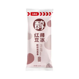 Red Beans Fruits Ice Cream with Milk Frozen in Box Packaging