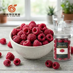 Red Freeze Dried Raspberries Advanced Lock Fresh Dehydrated Fruit Sprinkles for Premium Cake Toppings & Cocktail Garnish