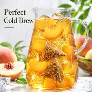 Refreshing Yellow Peach Chunk Blended Fruit Tea 125g 5 Bags Hot Cold Brew Health Tea