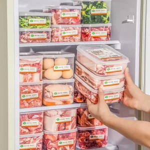 Refrigerator Storage Box Household Food Sealed Container with Timer Superimposed Fruit Vegetable Egg Frozen Storage Box