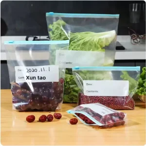 Refrigerator Zip Top Thickened Food Grade Bags Resealable Closures for Household Freezer Storing Food Fruits