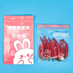 Reusable Food Grade Airtight Zipper Seal Storage Bags Freezer Safe Plastic Food Preservation Pouches