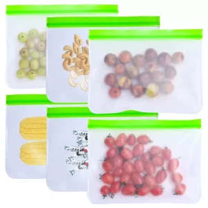 Reusable PEVA Food Fresh keeping Bag Storage Bag Can Be Self sealed and Printable Logo
