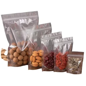 Reusable Resealable Food Storage Bags Moisture Proof Freshness Keeping for Nuts Dried Fruits Candies and Snacks Packaging