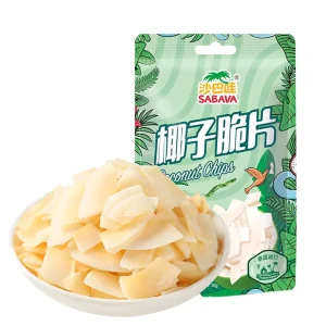 SABAVA 30g Hard Sweet Coconut Chips Fruit & Vegetable Snacks Made in Vietnam 12 Months Shelf Life Ready Eat Bag Factory Direct